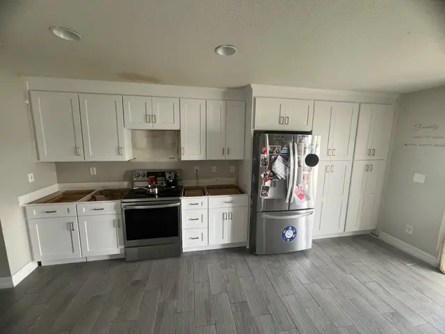Finished white kitchen