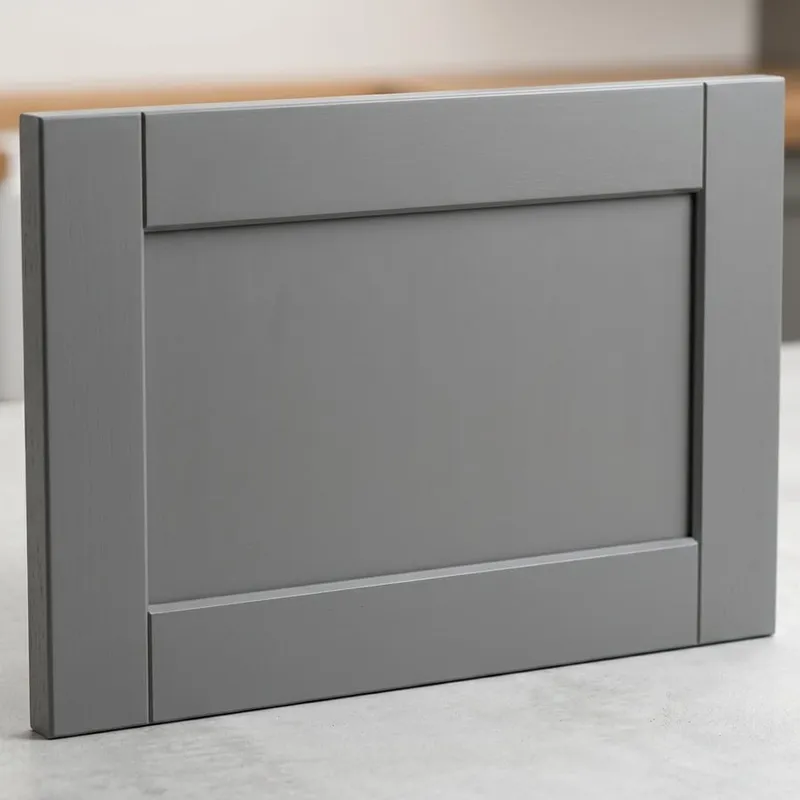 Gray shaker cabinet door sample